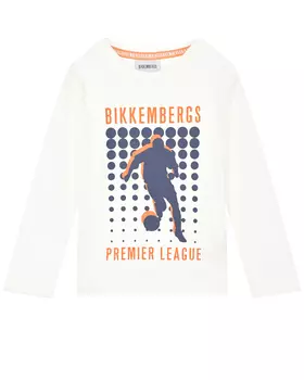 Белая толстовка с лого Bikkembergs детская