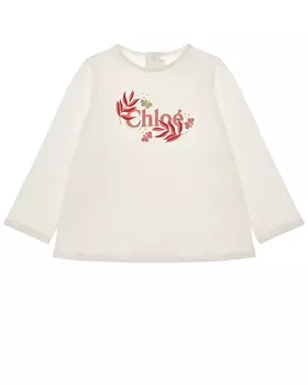 Белая толстовка с логотипом Chloe детская