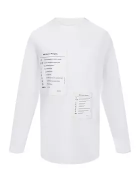 Белая толстовка с патчами MM6 Maison Margiela