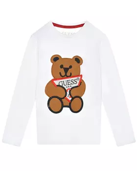 Белая толстовка с патчем "мишка" Guess детская