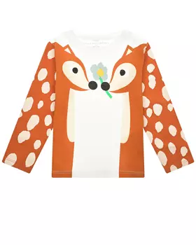 Белая толстовка с принтом "олени" Stella McCartney детская