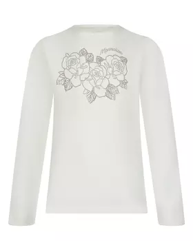 Белая толстовка со стразами Monnalisa детская