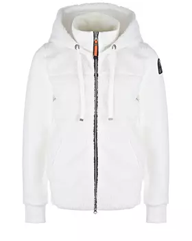 Белая утепленная спортивная куртка Parajumpers