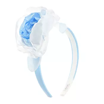 Бело-голубой ободок с аппликацией "цветок" Monnalisa