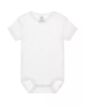 Белое боди с атласным бантиком Sanetta детское