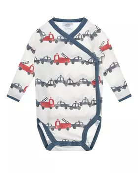 Белое боди с принтом "машинки" Sanetta детское