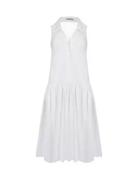 Белое платье без рукавов Vivetta