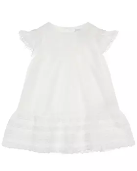 Белое платье с вышивкой Ermanno Scervino