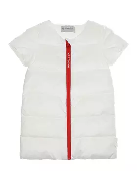 Белое стеганое платье Moncler детское