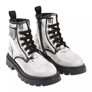 Белые ботинки с винтажным эффектом MM6 Maison Margiela детские