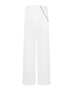 Белые джоггеры с принтом "цепь" MM6 Maison Margiela