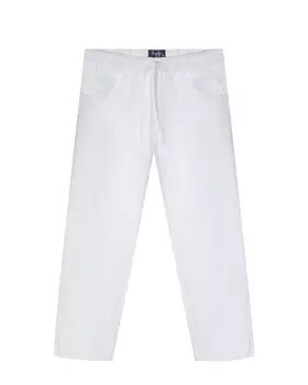 Белые льняные брюки IL Gufo