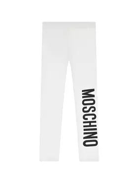 Белые леггинсы с лого Moschino детские