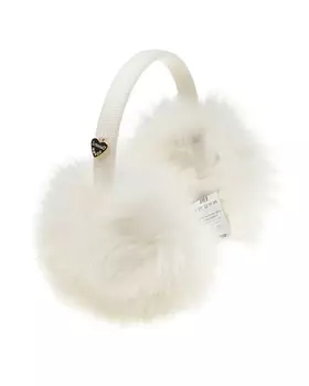 Белые меховые наушники Il Trenino детские