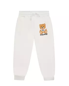 Белые спортивные брюки с принтом "медвежонок" Moschino детские