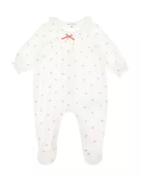 Белый комбинезон с цветочным принтом Tartine et Chocolat