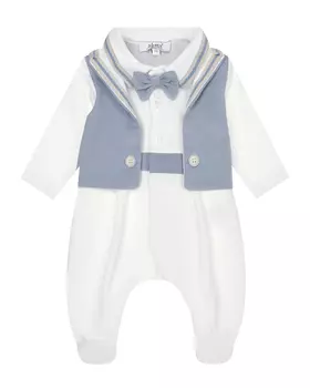 Белый комбинезон с имитацией жилета Aletta детский