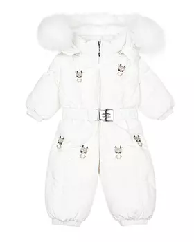 Белый комбинезон с вышивкой Manudieci детский