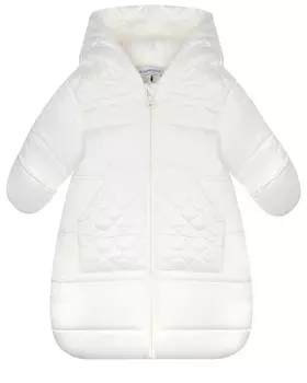 Белый конверт с капюшоном Emporio Armani детский