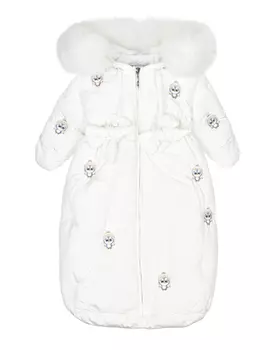 Белый конверт с вышивкой Manudieci детский