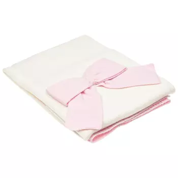 Белый плед с розовым бантом, 87x69 см Tomax детский