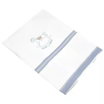 Белый плед с вышивкой "лошадка", 67х80 см Aletta детский