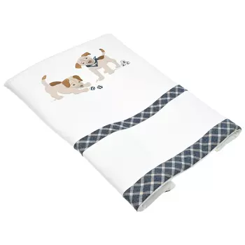 Белый плед с вышивкой "щенки", 82х68 см Aletta детский