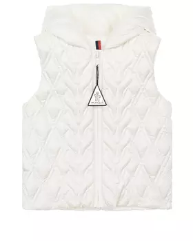 Белый пуховый жилет Moncler детский