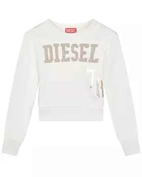 Белый свитшот с принтом "Diesel 78" детский