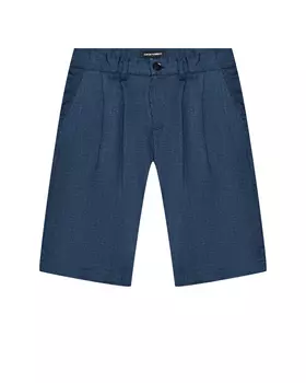 Бермуды из смесового льна Emporio Armani