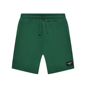 Бермуды с логотипом на штанине, темно - зеленые Dolce&Gabbana