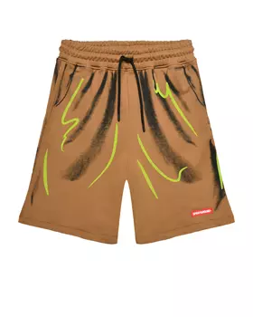 Бермуды с рисунком граффити, коричневые SprayGround