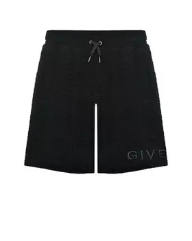 Бермуды велюровые со сплошным лого Givenchy