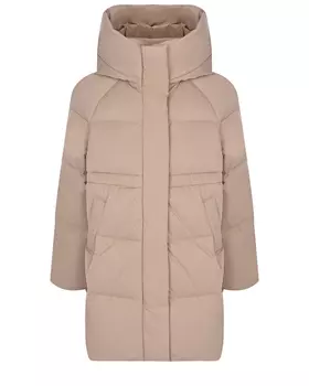 Бежевая куртка с капюшоном Monnalisa детская