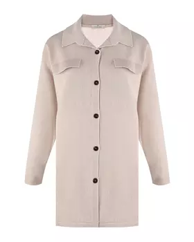 Бежевая рубашка из шерсти и кашемира Panicale