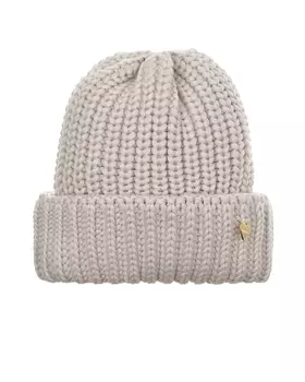 Бежевая шапка с широким отворотом Il Trenino детская