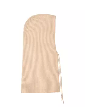 Бежевая шапка-шлем с кулиской Allude