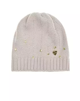 Бежевая шапка со стразами Il Trenino детская