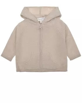 Бежевая спортивная куртка из кашемира Oscar et Valentine детская
