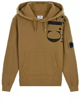 Бежевая толстовка-худи CP Company детская