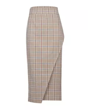 Бежевая юбка в клетку Dan Maralex