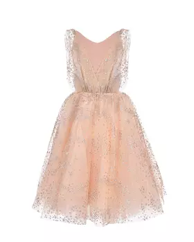 Бежевое платье с блетсками Masterpeace детское