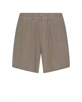Бежевые льняные бермуды Emporio Armani