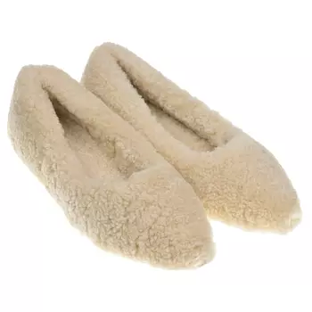 Бежевые меховые балетки Age of Innocence детские