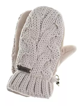 Бежевые перчатки из шерсти и флиса Il Trenino детские