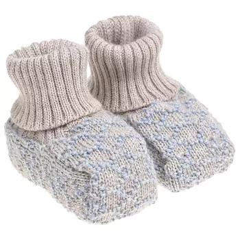 Бежевые пинетки с голубой отделкой Marlu детские