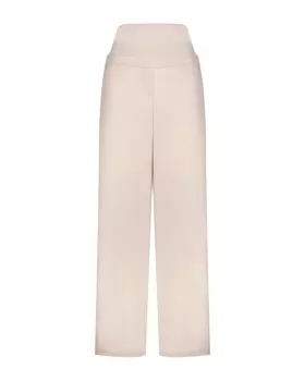 Бежевые широкие брюки для беременных Pietro Brunelli