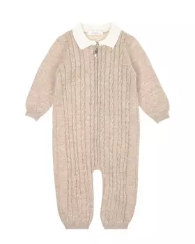 Бежевый комбинезон с белым воротником Tomax детский