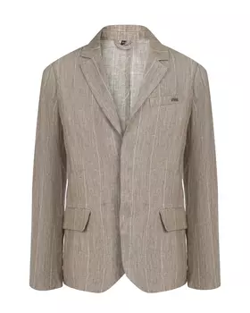 Бежевый льняной пиджак Emporio Armani