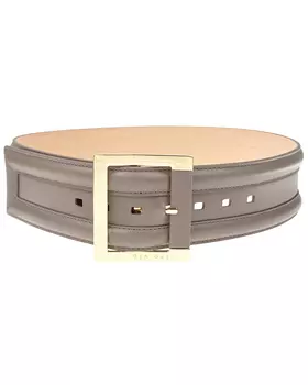 Бежевый ремень с квадратной пряжкой Genious